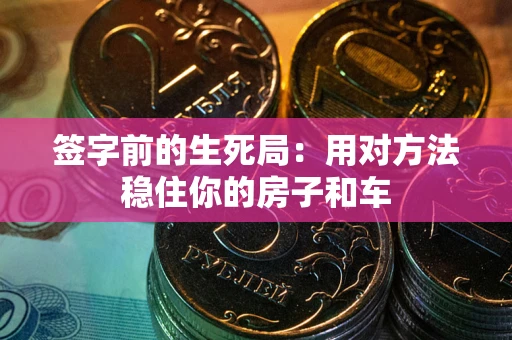 武汉签字前的生死局：用对方法稳住你的房子和车