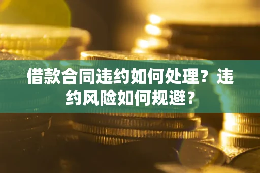武汉借款合同违约如何处理？违约风险如何规避？