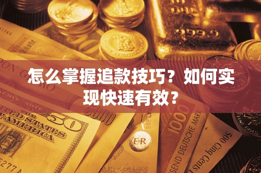 武汉怎么掌握追款技巧？如何实现快速有效？