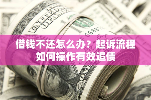 武汉借钱不还怎么办？起诉流程如何操作有效追债